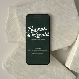 Emerald Monoline Phone Preview Front - Weding Invitation Website