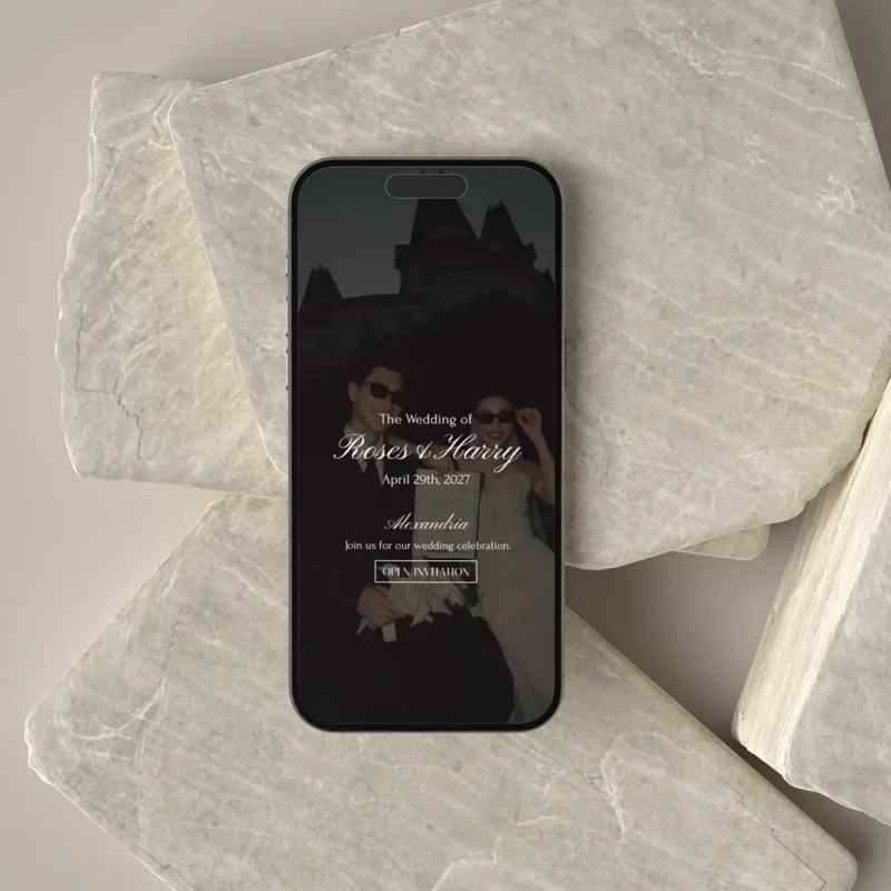 The Noir Affair - Elegant Wedding Invitation