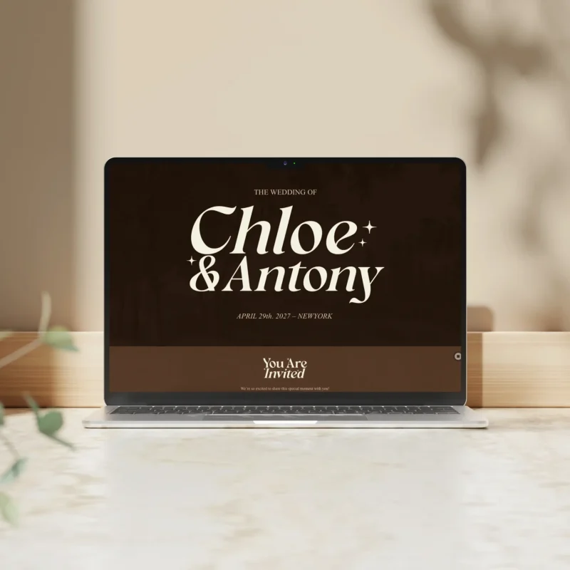Brown Muse - Elegant Wedding Invitation